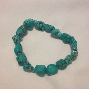 Genuine Turquouse stretchy bracelet